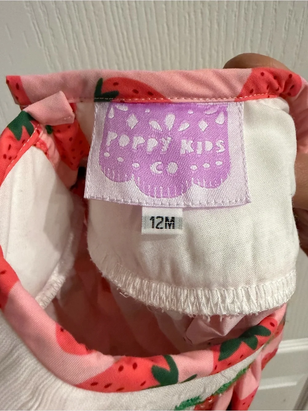 Poppy Kids Co Strawberry Smocked Bubble